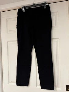 Van Heusen schwarze Ösenhose bezaubernd Knöchel Gr. 8 Stretch dehnbar - Bild 1 von 3