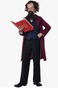 Charles Dickens - Author - Victorian - Costume - Child - 2 Sizes - Picture 1 of 1
