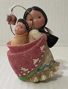 Vintage 1994 Friends of the Feather Indianer Figur Mutter & Kind - Bild 1 von 5