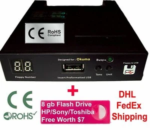 Floppy Drive to USB Converter Emulator for Okuma Lathe + free 16 GB Flash Drive - Afbeelding 1 van 3