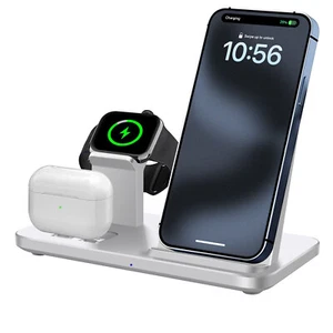 3in1 Wireless Charger Station Charging Dock For Apple Watch Ultra 9 8 iPhone 15 - Picture 1 of 23