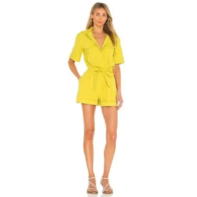 Rag & Bone Surplus Romper in Green,Yellow Size 2 - Image 1 of 4