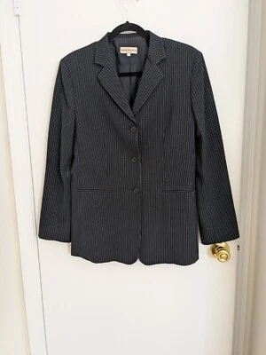 Chaqueta Blazer Clásico Emporio Armani Azul Marino Rayas Para Mujer 10 Foto 1 de 4