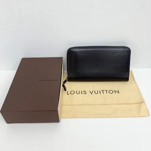 Authentic Louis Vuitton Utah Zip Clutch Wallet Leather Dark Brown LV Logo - Picture 1 of 20