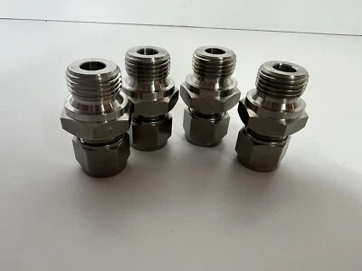 12MMX 1/2" MALE BSPP STRAIGHT CONNECTOR 316 STAINLESS HAM-LET LET-LOK 4 OFF - Image 1 of 3