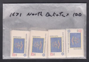 US Stamp #1671 North Dakota State Flag Bicentennial Packet of 100, VF NH - Picture 1 of 2