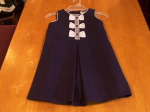 Florence Eiseman  A-Line Pleated Dress w/ Grosgrain Ribbon and Bow Accents-Sz. 5 - Picture 1 of 3