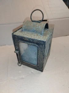 TRES VIEILLE LANTERNE A BOUGIE TÔLE 19e SIECLE CALECHE ECLAIRAGE ART POPULAIRE  - Photo 1/6