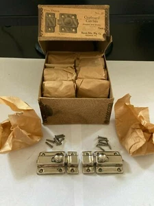 24 NOS CHROME NICKEL PLATED BRASS ART DECO CABINET CUPBOARD HOOSIER LATCH LOCKS - Picture 1 of 7