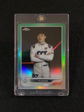 2022 Yuki Tsunoda Green Refractor /99 Topps Chrome F1 #61 SP (ERROR CARD READ)