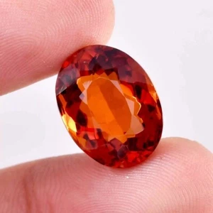 10 Ct+ Natural Orange Ceylon Spinel Oval Cut Loose Gemstone Certified 13x10 MM - Picture 1 of 5