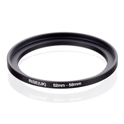 RISE(UK) 52mm-58mm 52-58 mm 52 to 58 Step Up Ring Filter Adapter black - Image 1 of 3