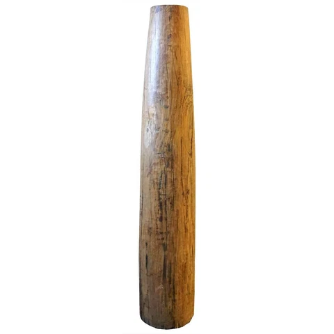 1870s Antique Indian Solid Satinwood Architectural Salvage Pillar Column Cover