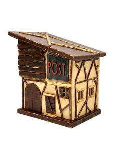 Cassetta postale in legno rustico, buca delle lettere in legno forma di fienile - Foto 1 di 10