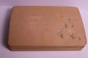 VTG Jewelry Earring Box Farrington Genuine Texol Clam Shell Pink Case MCM Travel - Picture 1 of 14