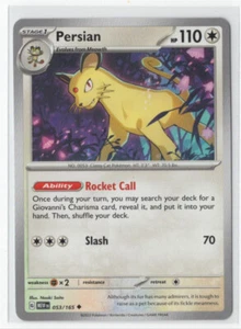 Pokemon Scarlet & Violet 151 - 053/165 Persian - Picture 1 of 1