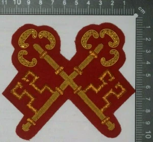 INSIGNIA DE CITA JEFE YEOMAN WARDER TORRE DE LLAVES DE LONDRES ALAMBRE LINGOTE DORADO - Imagen 1 de 1