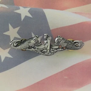 US NAVY SUBMARINER BADGE - ENLISTED | OPERATIONS | MILITARY | USN | WARFARE - Imagen 1 de 2