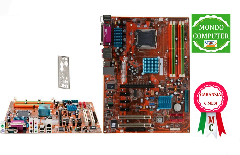 SCHEDA MADRE SOCKET 775  ABIT - GD8  PRO  DDR2  ATX + LAMIERA BACK PANEL - Immagine 1 di 1