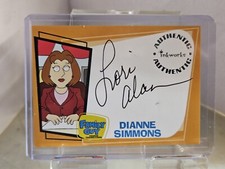 2005 Inkworks Family Guy Lori Alan DIanne Simmons A5 on card autograph