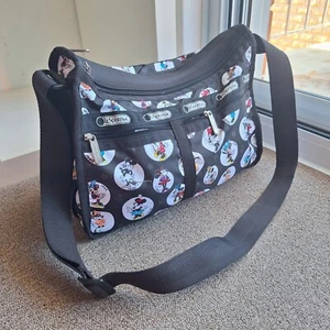 Disney Le sportsac Deluxe Everyday Shoulder Bag Minnie Mouse Celebration - Picture 1 of 21