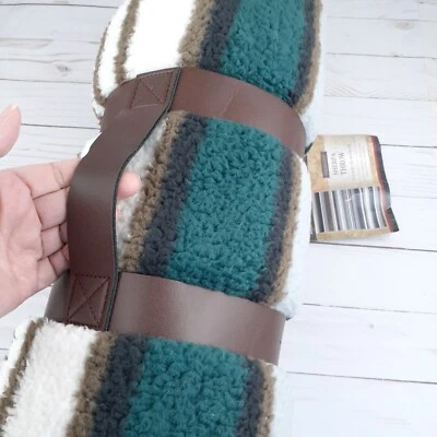 Mossy Oak Sherpa Manta 50x70 Rayas Correa de Transporte Camping Foto 1 de 4