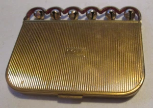 Vintage 1930s 40s Coty New York RARE Jingle Bells gold tone compact ANTIQUE - Picture 1 of 4