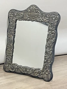 marco de fotos/espejo vintage de plata de ley sin marca - Imagen 1 de 11