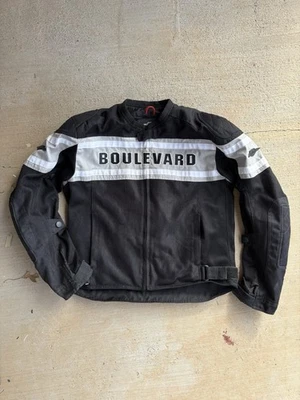 Suzuki Boulevard Motorcycle Jacket Men's Size L Full Zip Black Gray - Image 1 of 4