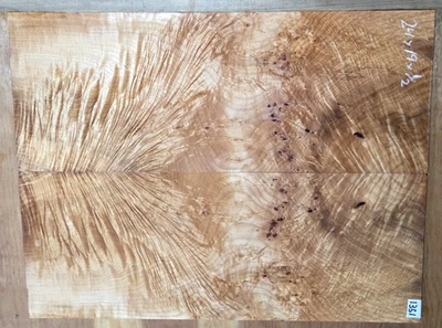 Figured Maple Instrument Wood 1351 Solid Body Guitar Top Set 24x 19x .5 - Image 1 of 4