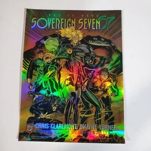 SOVEREIGN SEVEN DC Comics 1995 9x12 Holofoil CHRIS CLAREMONT Händler Promo Poster - Bild 1 von 4