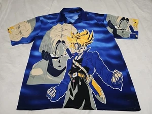 Dragon Ball Z Super Saiyan Blue Anime Camp Shirt SZ 18 - Picture 1 of 11