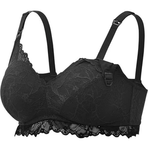 Momcozy Soft Lace V Neck Nursing Bra Wirefree Padded Maternity Pregnancy 42E - Picture 1 of 7