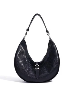 2025 New Retro Women’s Dumpling Saddle Bag – First Layer Cowhide Leather Soft - Picture 1 of 9