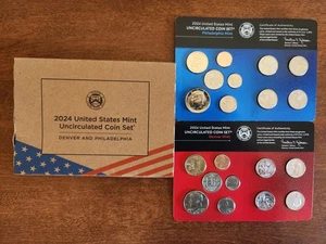 2024 US Mint Uncirculated 20 Coin Set Mint Set Philadelphia & Denver in OGP - Picture 1 of 4