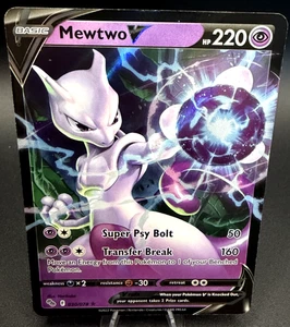 Pokémon TCG - Mewtwo V - Full Art Holo - #30/78 - Pokemon Go - Picture 1 of 11
