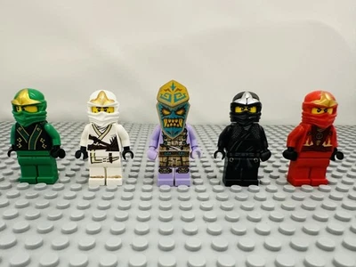 Lot Of 5 Random Lego Ninjago Minifig Nindroid Zane Thunder Keeper Stone Army - Image 1 of 4
