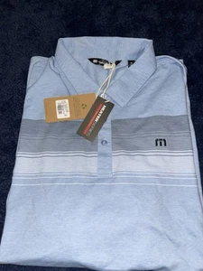 Travis Mathew Golf Green Canopy Heater Shirt Blue XXL - Picture 1 of 3
