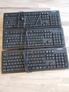 JOBLOT BUNDLE X 3 USB KEYBOARDS UK ENGLISH £ LIGHT WEIGHT NOVATECH THREE UNITS - Picture 1 of 18