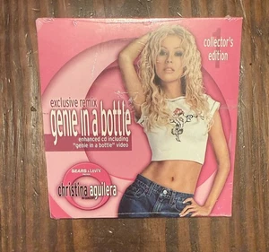 NEW Christina Aguilera Genie in a bottle CD Single Remix Sears SEALED 2000 - Imagen 1 de 3