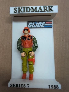 GI Joe Skidmark 1988 Serie 7 mit Custom 3D Ständer KOMPLETT - Bild 1 von 5