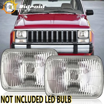 Combo de faros LED 5x7" 7X6" aspecto original Hi-Lo para Jeep Cherokee XJ 1984-2001 Foto 1 de 4