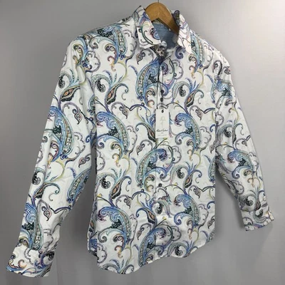 Robert Graham Paisley Floral Button-Up Shirt Mens 2XL Exclusive Flip Cuff LS NEW - Image 1 of 4