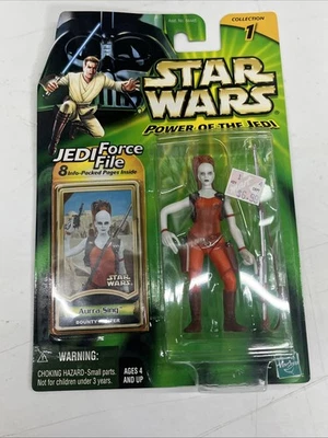 Figura Star Wars Poder del Jedi Aurra Sing 3.75" Jedi Force File MIP Foto 1 de 4