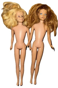 VTG Skipper Nude Barbie Doll Lot Of 2 Straight Red & Blonde Hair AS IS - Picture 1 of 14