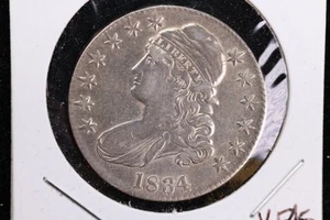 Medio dólar busto tapa 1834, moneda coleccionable asequible. Tienda #230808072 - Imagen 1 de 2