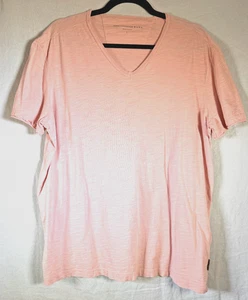 Camiseta John Varvatos Para Hombre Talla Grande L Millas Cuello en V Manga Corta Rosa Pálido - Imagen 1 de 7