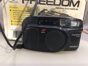 Minolta Sightseer Zoom Point & Shoot Runs Not Tested With Film With Case - Picture 1 of 8