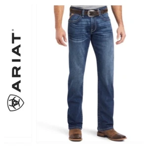 Ariat M4 stivaletto basso taglio jeans uomo taglia 38 x 34 lungo cotone cowboy western - Foto 1 di 13