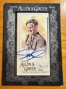 2020 Topps Allen & Ginter's - Mini autografi Jeff Dye #MA-TD nero incorniciato /25  - Foto 1 di 2